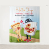 Funny Pizza Love Backdrop Wandteppich (Vorderseite)