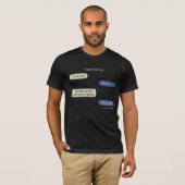 Funny Pizza Love Chat Design  T-Shirt (Vorne ganz)