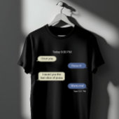 Funny Pizza Love Chat Design T-Shirt