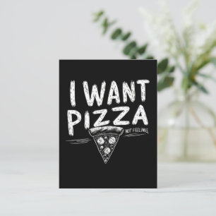 Funny Pizza Lover Zitat Postkarte