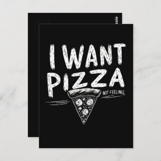 Funny Pizza Lover Zitat Postkarte (Vorne/Hinten)