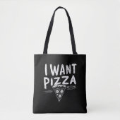 Funny Pizza Lover Zitat Tasche (Vorderseite)