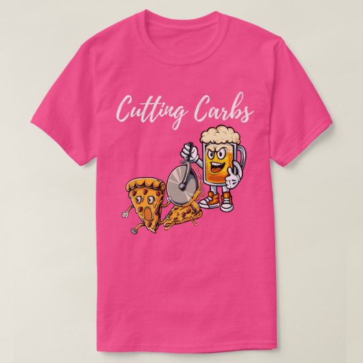Funny Pizza Lovers Cutting Carbon Pizza Beer T-Shirt (Design vorne)