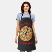 Funny Pizza Lovers Schürze (Getragen)