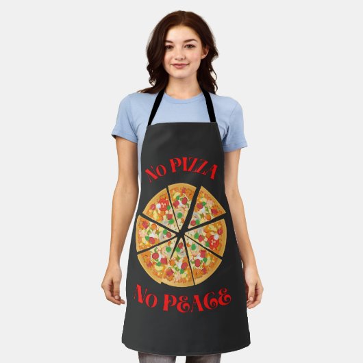 Funny Pizza Lovers Schürze (Getragen)