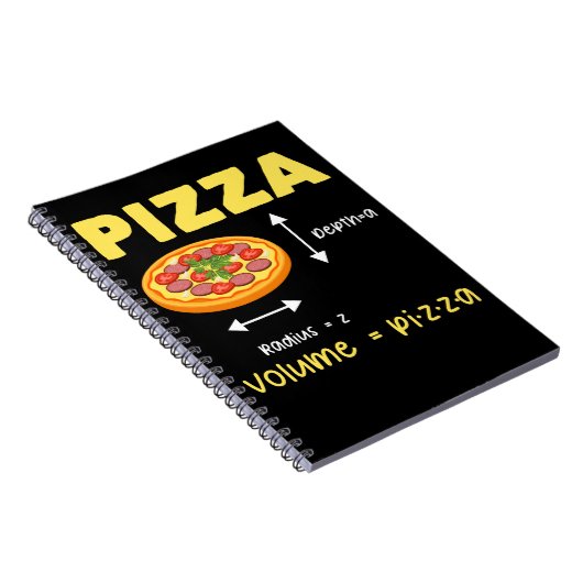 Funny Pizza Math Volume Calculation Food Lover Notizblock (Rechte Seite)