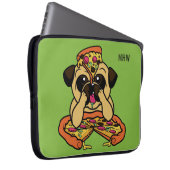 Funny Pizza Mops kundenspezifische Laptop-Ärmel Laptopschutzhülle (Vorne Rechts)