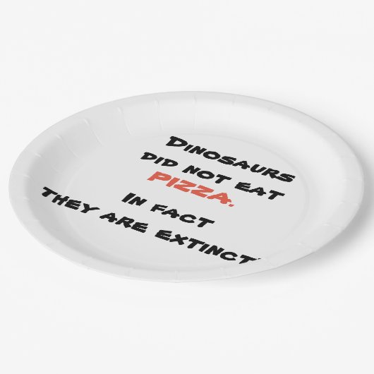 Funny Pizza Pappteller (Schrägansicht)
