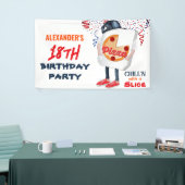 Funny Pizza Party Banner (Messeveranstaltung)