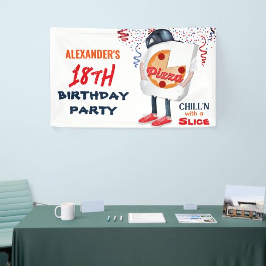 Funny Pizza Party Banner (Messeveranstaltung)