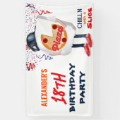 Funny Pizza Party Banner (Vertikal)