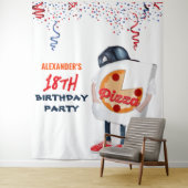 Funny Pizza Party Hintergrund Wandteppich (Beispiel)