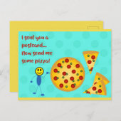 Funny Pizza Postcard für Pizza Fans Postkarte (Vorne/Hinten)