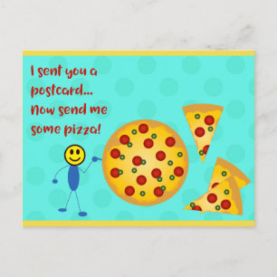 Funny Pizza Postcard für Pizza Fans Postkarte