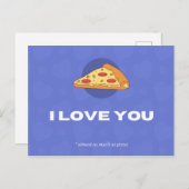 Funny Pizza Postcard mit meiner Liebe Sie Postkarte (Vorne/Hinten)