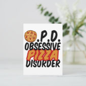 Funny Pizza Postkarte (Stehend Vorderseite)