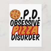 Funny Pizza Postkarte (Vorderseite)