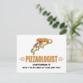 Funny Pizza Postkarte (Stehend Vorderseite)