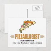 Funny Pizza Postkarte (Vorne/Hinten)