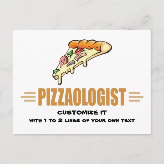 Funny Pizza Postkarte (Vorderseite)