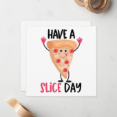 Funny Pizza Pun Mitteilungskarte (Vorderseite/Rückseite Beispiel)