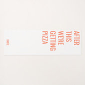 Funny Pizza Quote Orange Yoga Mat Yogamatte (Rückseite (Horizontal))