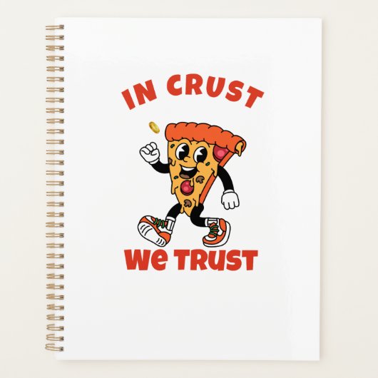 Funny Pizza Shirt – In Crust We Trust Graphic Tee Planer (Vorderseite)