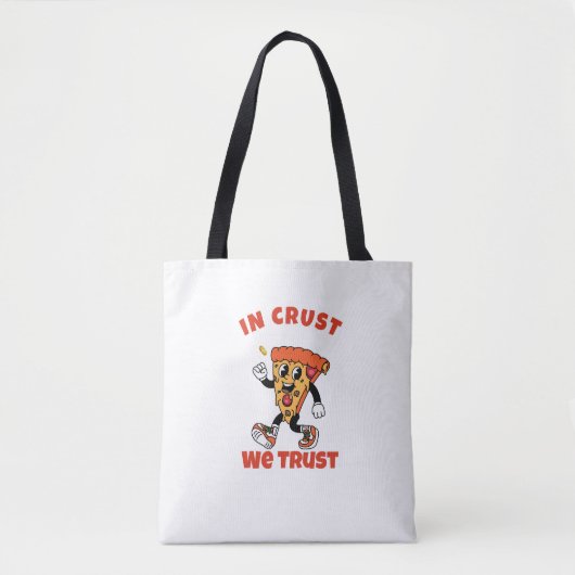 Funny Pizza Shirt – In Crust We Trust Graphic Tee Tasche (Vorderseite)