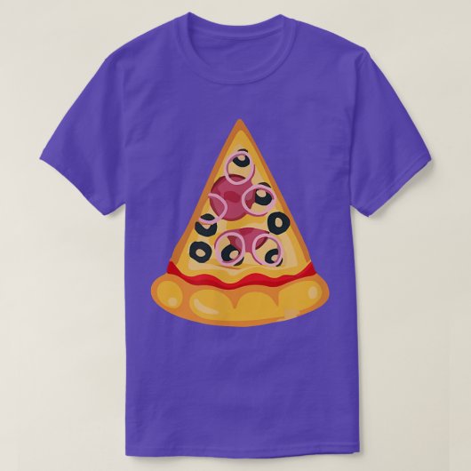 Funny Pizza Slice für seine und ihre Matching Paar T-Shirt (Design vorne)