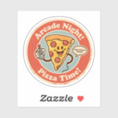 Funny Pizza Slice Gamer "Extra Cheese, bitte!" Aufkleber (Blatt)