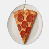 Funny Pizza Slice – Personalized Christmas Gift Keramik Ornament (Links)