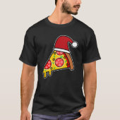 FUNNY PIZZA SLICE SANTA T-Shirt (Vorderseite)