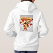 Funny  Pizza Slice T-Shirt - Cute Anthropomorphic  Hoodie (Rückseite)