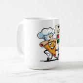 Funny Pizza Slice Zitat Kaffeetasse (Vorderseite Links)
