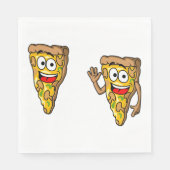 Funny Pizza Slices Napkins Serviette (Vorderseite)