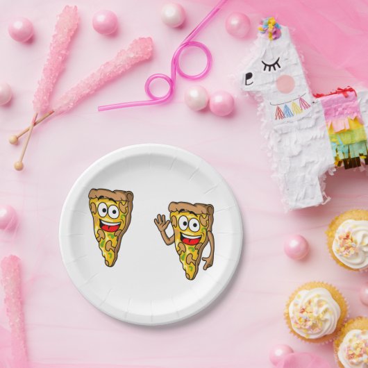 Funny Pizza Slices Paper Tellers Pappteller (Party)