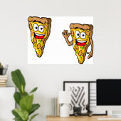 Funny Pizza Slices Poster (Heimbüro)