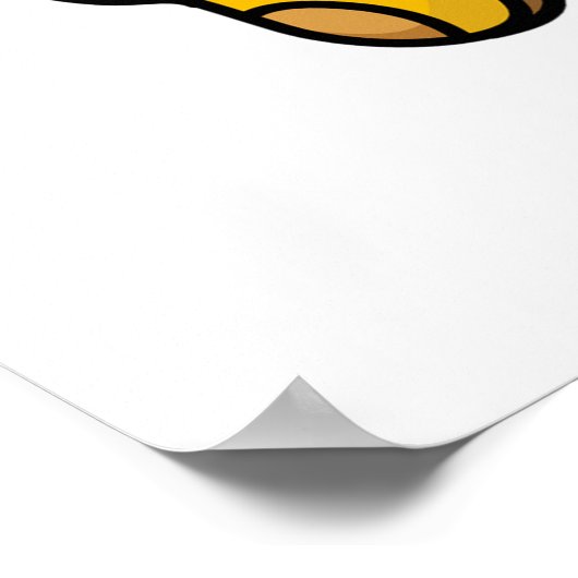 Funny Pizza Slices Poster (Ecke)