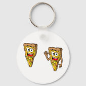 Funny Pizza Slices Schlüsselanhänger (Vorderseite)