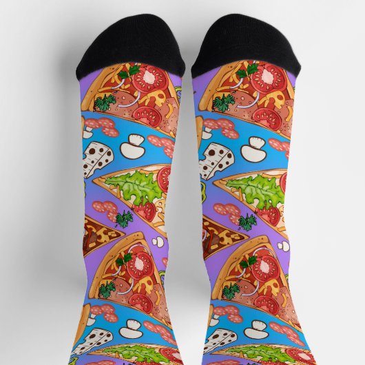 Funny Pizza Slices Socken (Oben)