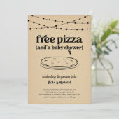 Funny Pizza Theme Couple's Baby Shower Einladung (Stehend Vorderseite)