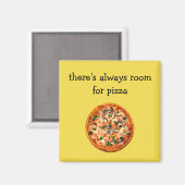 Funny Pizza Theme Magnet (Vorderseite/Rückseite)