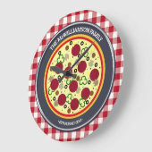 Funny Pizza Time Personalisiert Wall Clock Große Wanduhr (Winkel)