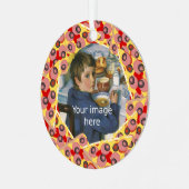 Funny Pizza Triangle thematischer Rahmen für Foto Ornament Aus Metall (Vorderseite links)