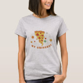 Funny Pizza Universe T-Shirt (Vorderseite)