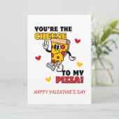 Funny Pizza Valentine’s Day Feiertagskarte (Stehend Vorderseite)