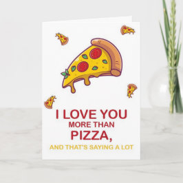 Funny Pizza Valentinstag Dankeskarte
