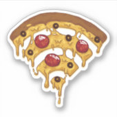Funny Pizza WIFI Symbol Grafik Cartoon Teen Geek Aufkleber (Vorderseite)