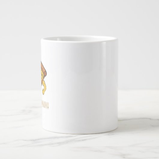 Funny Pizza Workout Mug - Slice of Pain Gym Humor Jumbo-Tasse (Vorderseite)