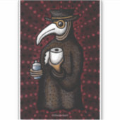 Funny Plague Doctor mit Toilettenpapier Aufkleber (Vorderseite)